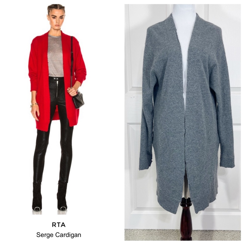 Cashmere! RtA Serge Cardigan in Grey